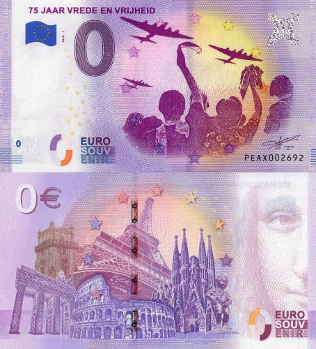 0 euro suvenír 2020/1 Holandsko UNC 75 Jaar Vrede En Vrijheid