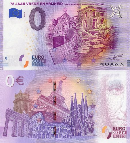0 euro suvenír 2020/2 Holandsko UNC 75 Jaar Vrede En Vrijheid