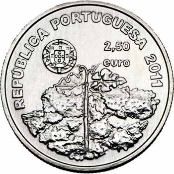 2,50 euro 2011 Portugalsko UNC Vinha da Ilha do Pico