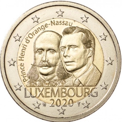 2 euro 2020 Luxembursko cc.UNC Prince Henry d'Orange-Nassau