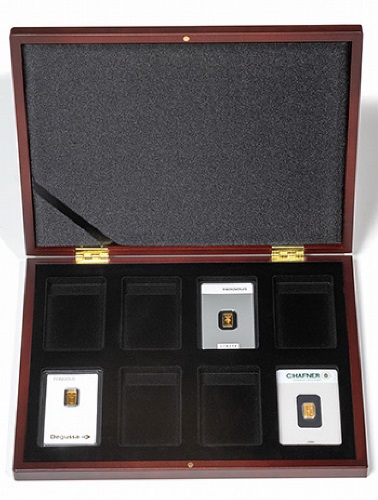 Kazeta VOLTERRA, na 8 x zlatú tehličku v blistri, mahagón (HMETUIGB8M) IN