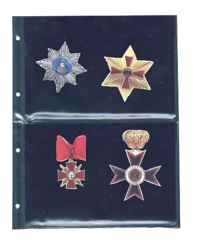 List, 1ks/bal, 2 riadkový, s modrou vložkou pre vyznamenania (S7356)