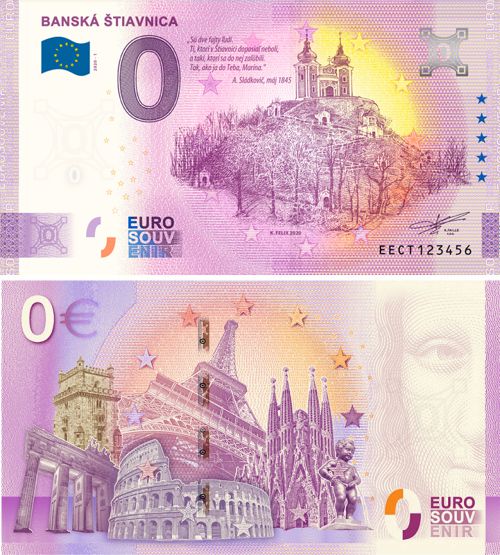 0 euro suvenír 2020/1 Slovensko UNC Banská Štiavnica (ND)