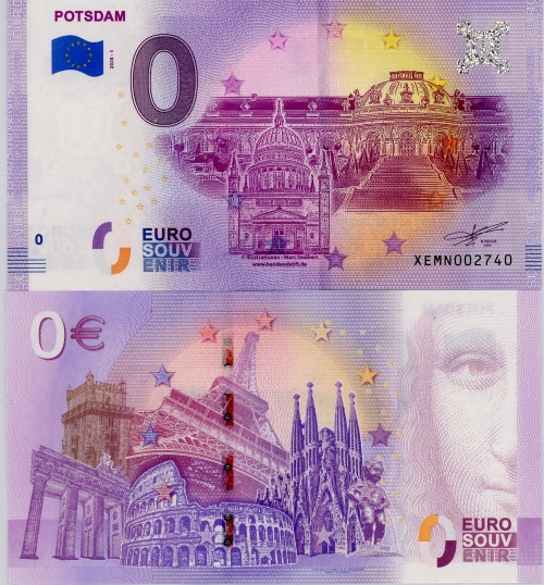 0 euro suvenír 2020/1 Nemecko UNC Potsdam