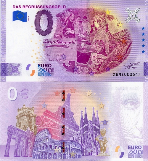 0 euro suvenír 2020/6 Nemecko UNC Das Bergrussungsgeld (ND)