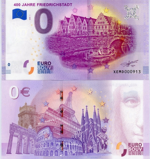 0 euro suvenír 2020/1 Nemecko UNC 400 Jahre Friedrichstadt