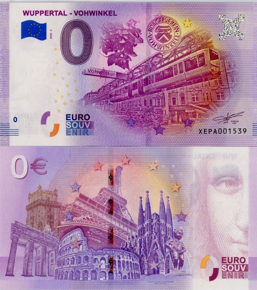 0 euro suvenír 2020/7 Nemecko UNC Wuppertal - Vohwinkel
