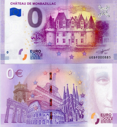 0 euro suvenír 2020/3 Francúzsko UNC Chateau De Monbazillac