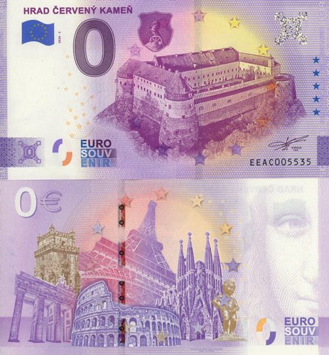 0 euro suvenír 2020/2 Slovensko UNC hrad Červený Kameň (ND)