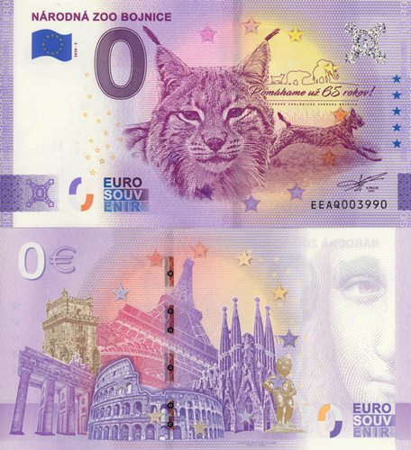 0 euro suvenír 2020/3 Slovensko UNC ZOO Bojnice (ND)