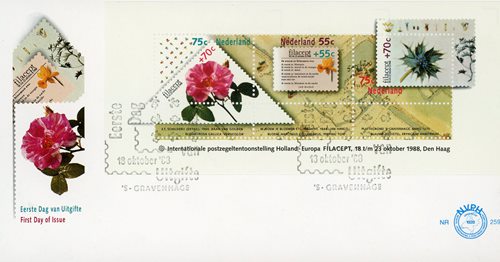 FDC, 1988, Holandsko, Stampexhibition Filacept '88