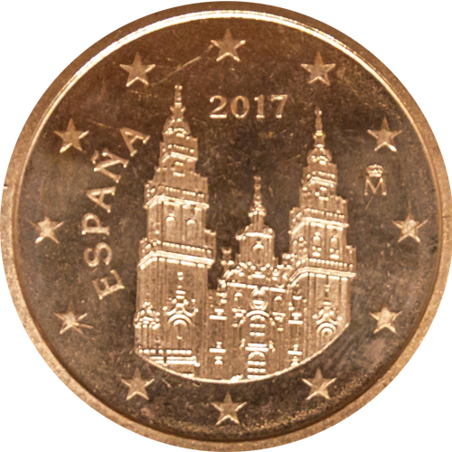 2 cent 2017 Španielsko ob.UNC