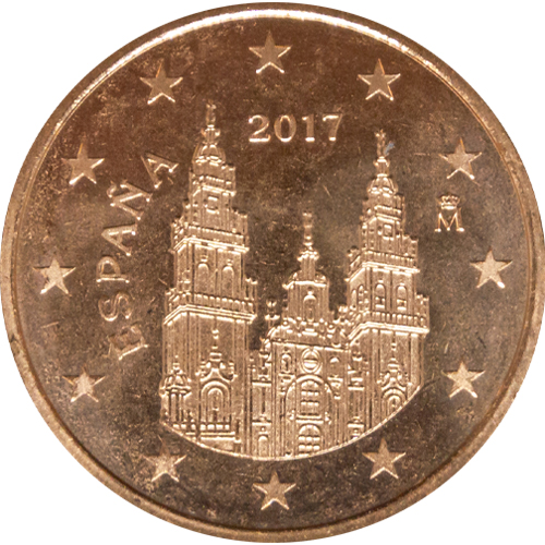 5 cent 2017 Španielsko ob.UNC