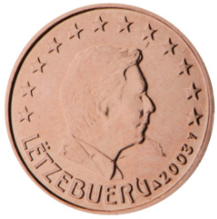 1 cent 2017 Luxembursko ob.UNC