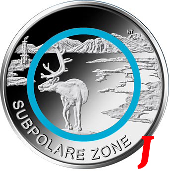 5 euro 2020 "J" Nemecko UNC Subpolárna zóna