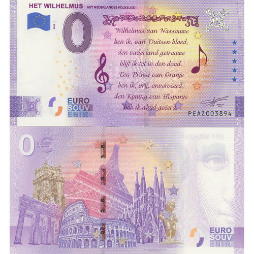 0 euro suvenír 2020/01 Holandsko UNC Het Wilhelmus (ND)