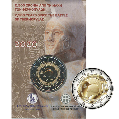 2 euro 2020 Grécko cc.BU karta Thermopyle 