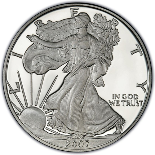 Dollar 2007 USA UNC 1 Oz Ag American Eagle