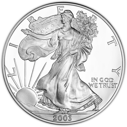 Dollar 2003 USA UNC 1 Oz Ag American Eagle