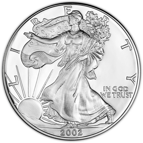 Dollar 2002 USA UNC 1 Oz Ag American Eagle