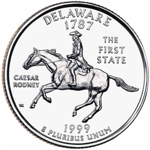 Quarter Dollar 1999 D USA UNC, Delaware