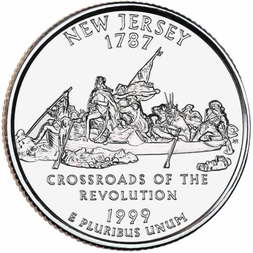 Quarter Dollar 1999 P USA UNC, New Jersey