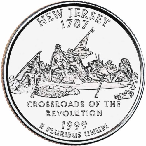 Quarter Dollar 1999 D USA UNC, New Jersey