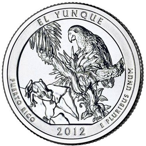Quarter Dollar 2012 D USA UNC, El Yunque