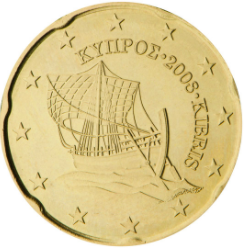 20 cent 2010 Cyprus ob.UNC