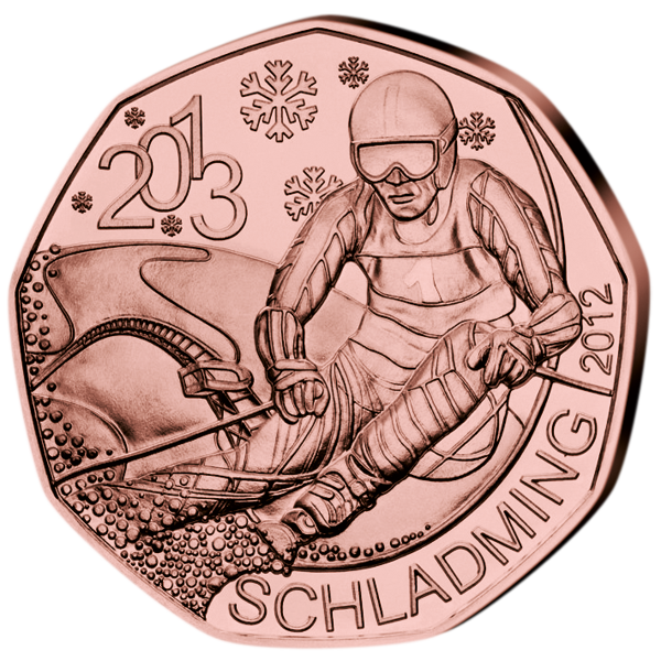 5 euro 2012 Rakúsko cc.UNC  Schladming 2013