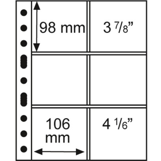 Listy GRANDE, 5ks/bal, 6 x 106x98 mm, číre (GRANDE3/2C)