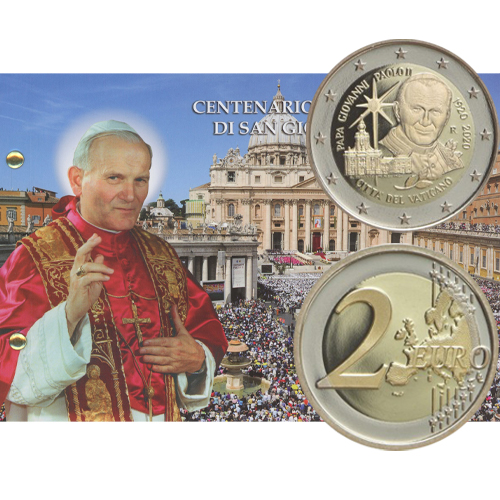 2 euro 2020 Vatikán cc.UNC numisbriefe Ján Pavol II. 