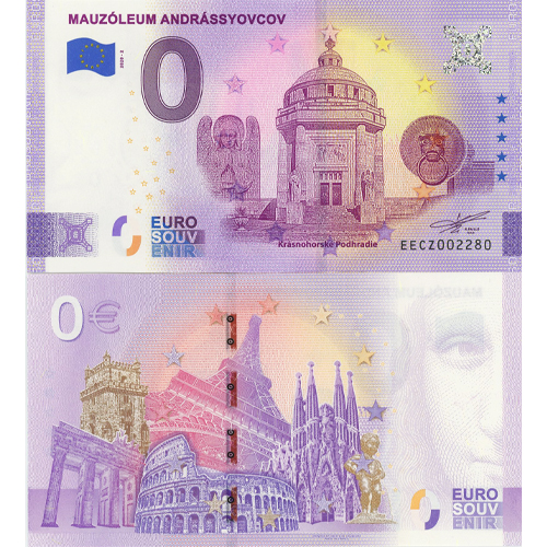 0 euro suvenír 2020/2 Slovensko UNC Mauzóleum Andrássyovcov (ND)