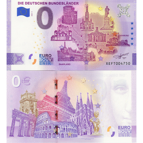 0 euro suvenír 2020/9 Nemecko UNC Die Deutschen Bundeslander - Saarland (ND)