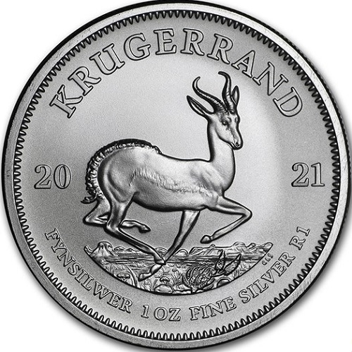 1 Rand 2021 Južná Afrika BU 1 Oz Ag Krugerrand (V:6:3)
