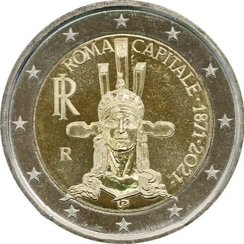 2 euro 2021 Taliansko cc. UNC Vznik Ríma