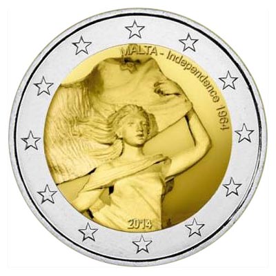 2 euro 2014 Malta cc.UNC 50. výročie nezávislosti