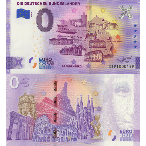 0 euro suvenír 2020/6 Nemecko UNC Brandenburg (ND)