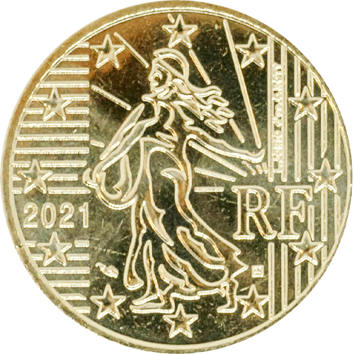 50 cent 2021 Francúzsko ob.UNC