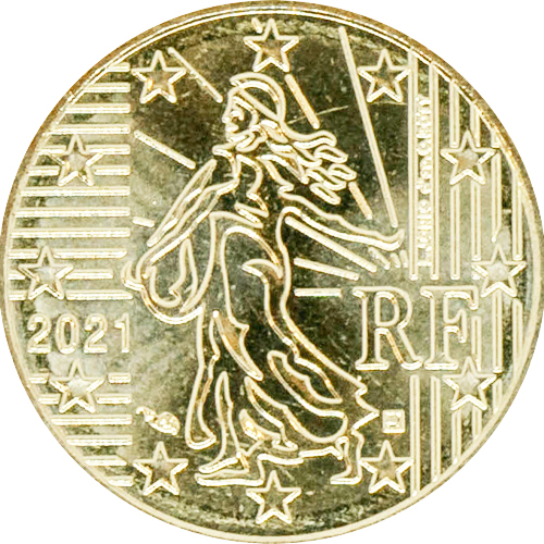10 cent 2021 Francúzsko ob.UNC