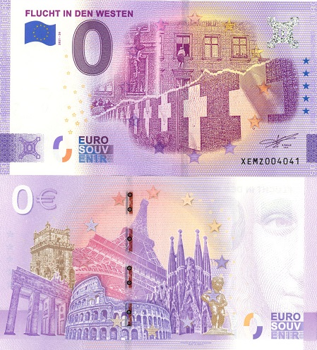 0 euro suvenír 2021/26 Nemecko UNC Flucht in den Westen (ND)