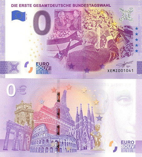 0 euro suvenír 2021/25 Nemecko UNC Die Erste Gesamtdeutsche (ND)
