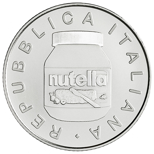 5 euro 2021 Taliansko BU karta farbená Nutella White