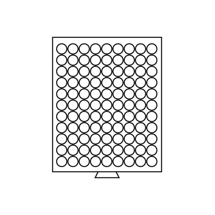 Mincový box MB na 99 kruhových otvorov pre Ø 19.25 mm, dymový (MB99R/19)