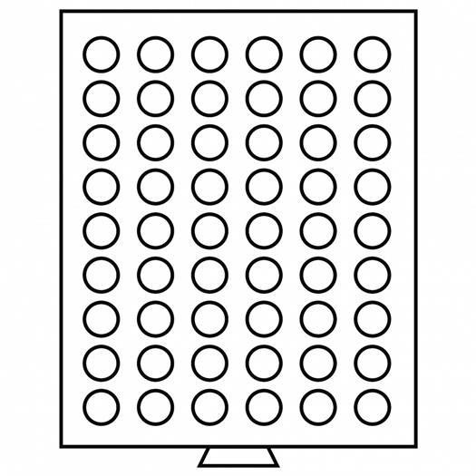Mincový box MB na 54 kruhových otvorov pre Ø 24.5 mm, dymový (MB54R/24)
