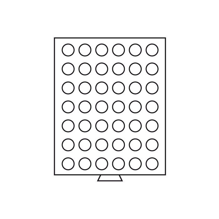 Mincový box MB 42 kruhových otvorov pre O 27.5 mm, dymový (MB42R/27)