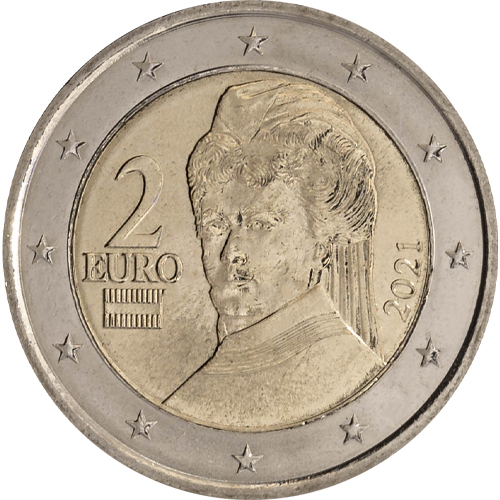 2 euro 2021 Rakúsko ob.UNC
