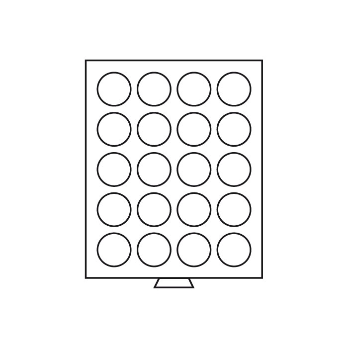 Mincový box MB na 24 kruhových otvorov pre &Oslash; 41 mm, dymový (MB24R/41)