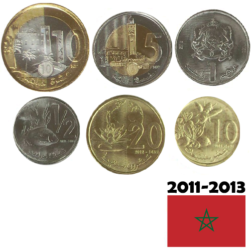Set 2011-2013 Maroko UNC (16,80 Dirhams)