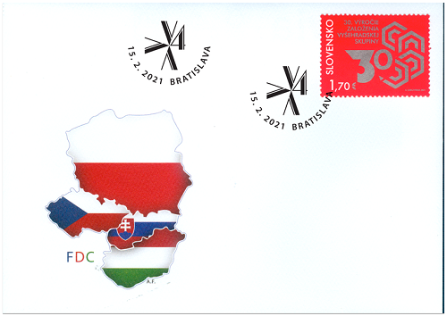  FDC 2021 Slovensko, Vyšehradská skupina (FDC 735)